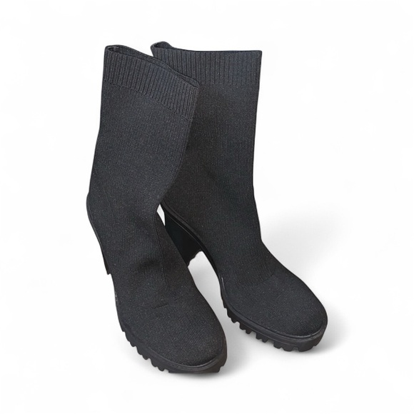 Zara Charcoal Knit High Boots - Picture 4 of 4